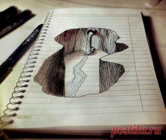 Как нарисовать 3D рисунок - Рисунки карандашом поэтапно