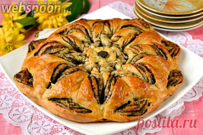Плетеный пирог с маком и яблоками рецепт с фото на Webspoon.ru