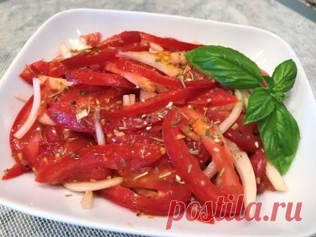 САЛАТ ИЗ ПОМИДОРОВ. Вкуснейший. Простой рецепт. Tomato Salad.
