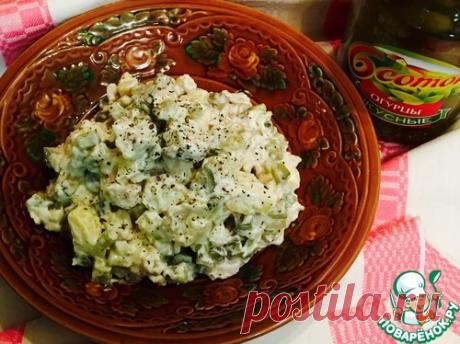 Салат с хреном и отварной рыбой