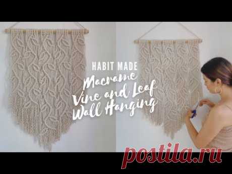 Macrame Vine and Leaf Wall Hanging | Tree Branches with Leaves | Macrame for Beginner - YouTube