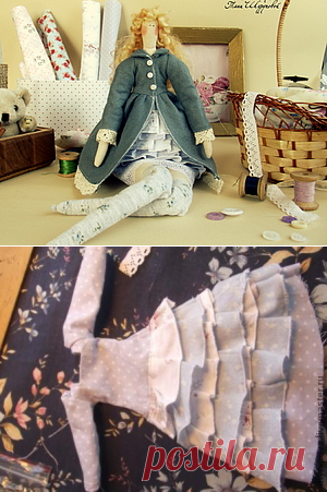 Одеваем куклу Тильду. Часть 1: платье - Ярмарка Мастеров - ручная работа, handmade