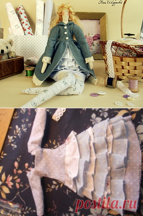 Одеваем куклу Тильду. Часть 1: платье - Ярмарка Мастеров - ручная работа, handmade
