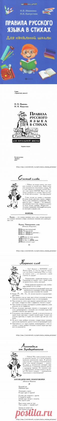 ПРАВИЛА русского языка в стихах - великолепное пособие для начальной школы - распечатать