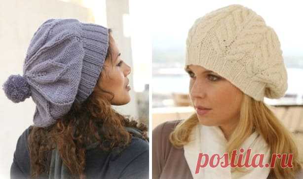 Берет спицами - большая подборка моделей для женщин с описанием вязания Статья о том, как связать женский берет с примерами новых моделей. Каждый вариант снабжен подробными схемами и описанием работы.