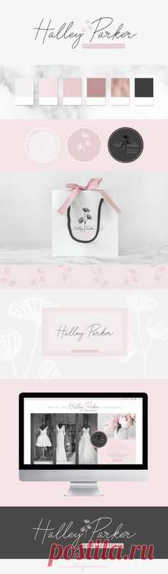 Floral brand design identity and inspiration by Blog Pixie. Packaging, site layout and logo ideas, fonts, hand-drawn illustrations and a pretty color palette. Find the Floriana Creator Studio on Creative Market.