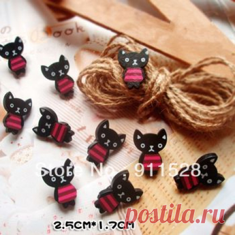 Бесплатная доставка! KTC014 Симпатичные Черный кот Деревянные Кнопки DIY Детская одежда кнопки 200шт Оптовая продажа 25 * 17 мм, принадлежащий категории Пуговицы и относящийся к Одежда и аксессуары на сайте AliExpress.com