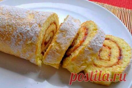 Рецепт вкусного рулета к чаю за 15 минут | Выпечка | Готовим с нами