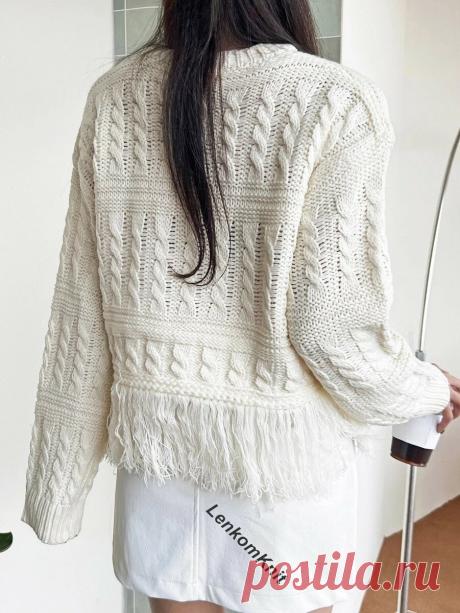 Вязаные новинки в молочно-белом цвете (со схемами) | Вязание спицами LenkomKnit | Дзен