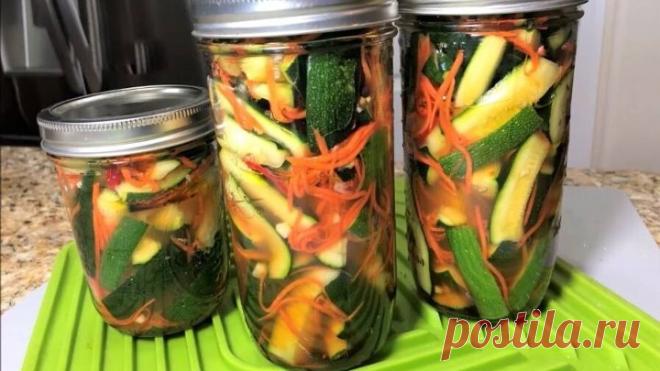 Кабачки по-Корейски на зиму. Разлетаются на УРА!