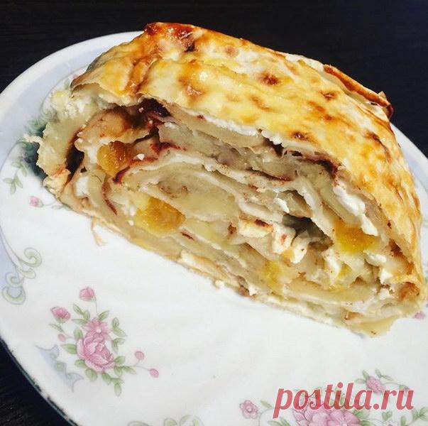 Творожный штрудель в лаваше — один из моих любимых рецептов