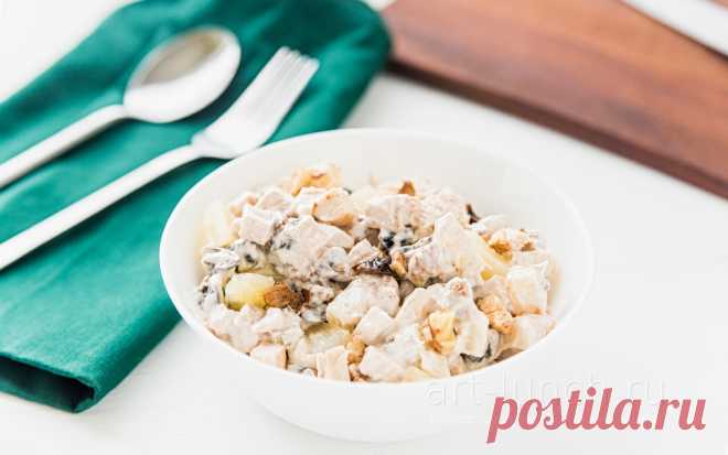 Салат с курицей, ананасом и черносливом - пошаговый рецепт с фото