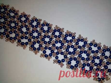 Браслет из бисера и бусин. МК. DIY. Tutorial: beaded bracelet