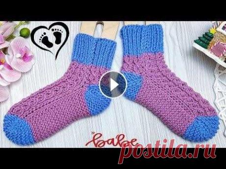 ДЕТСКИЕ вязаные НОСОЧКИ на двух спицах БЕЗ ШВА.  Пятка &quot;Бумеранг&quot;. ДЕТСКИЕ вязаные НОСОЧКИ на двух спицах БЕЗ ШВА. Пятка &quot;Бумеранг&quot;. В этом видео я покажу как связать детские носочки спицами. Подробный масте...