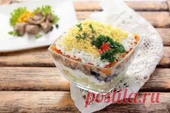 Салат мимоза с печенью трески классический рецепт с фото - 1000.menu