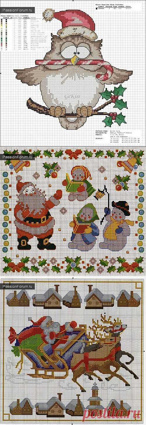 НОВЫЙ ГОД. ЧАСТЬ 5 / Схемы вышивки крестиком / PassionForum - мастер-классы по рукоделию
