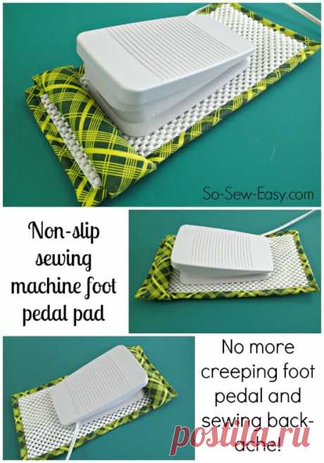 Sew a non-slip sewing machine foot pedal pad - So Sew Easy