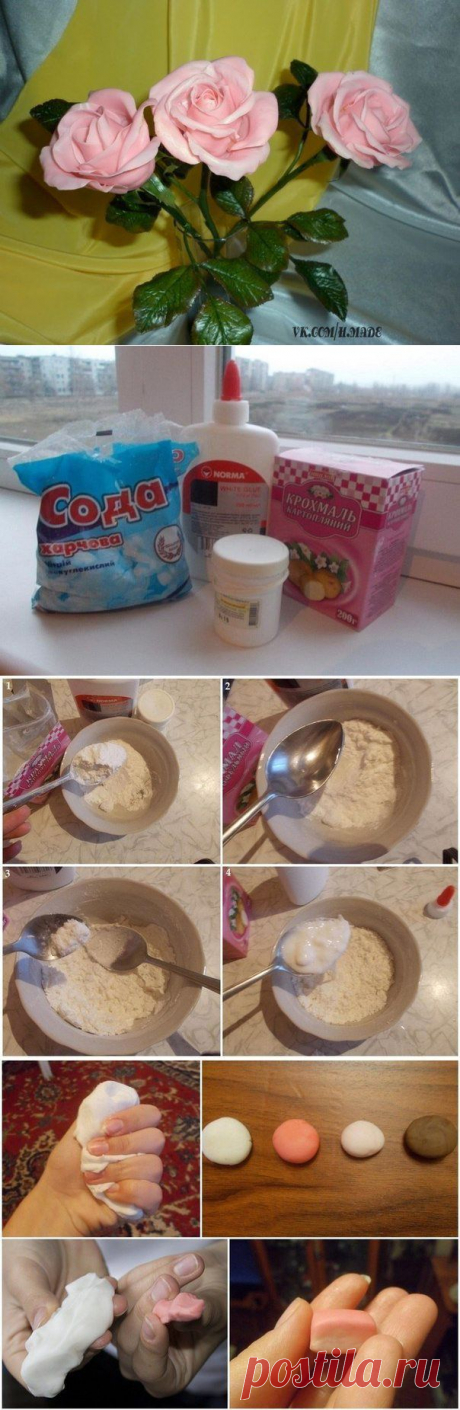 Холодный фарфор из картофельного крахмала и без варки