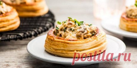 Валованы с курицей и грибами