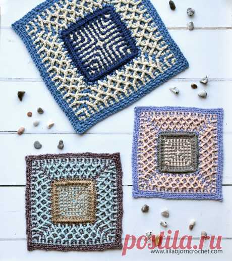 Sea Square: free crochet pattern | LillaBjörn's Crochet World