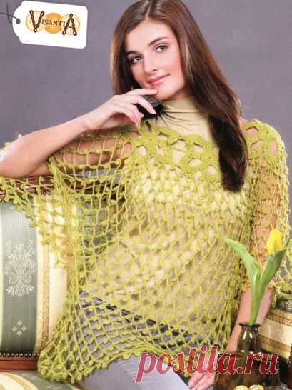 Накидка крючком