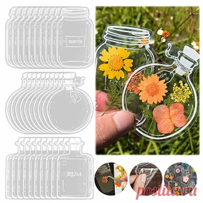 Прозрачные закладки для книг в форме сухих цветов, 30 шт. | AliExpress
