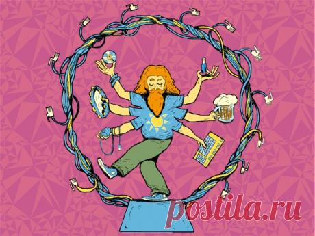 Время от времени системному администратору приходится быть
консультантом по бизнес-процессам,
корпоративным прорицателем,
сторожем,
разработчиком программ,
инженером-электриком,
экономистом,
психиатром,
телепатом и даже
барменом.
/ #it_rinamax