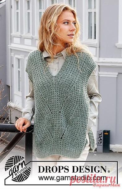 Безрукавка Ash Mint. Спицы. - ВЯЗАНАЯ МОДА+ ДЛЯ НЕМОДЕЛЬНЫХ ДАМ - Страна Мам