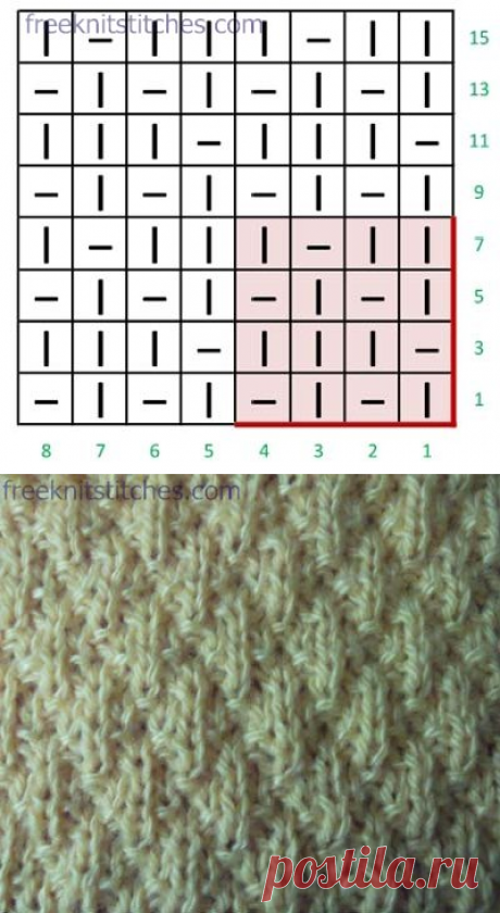 Knit and purl stitch patterns  Grater