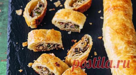 Рулеты с грибами и сыром, пошаговый рецепт с фото на 293 ккал