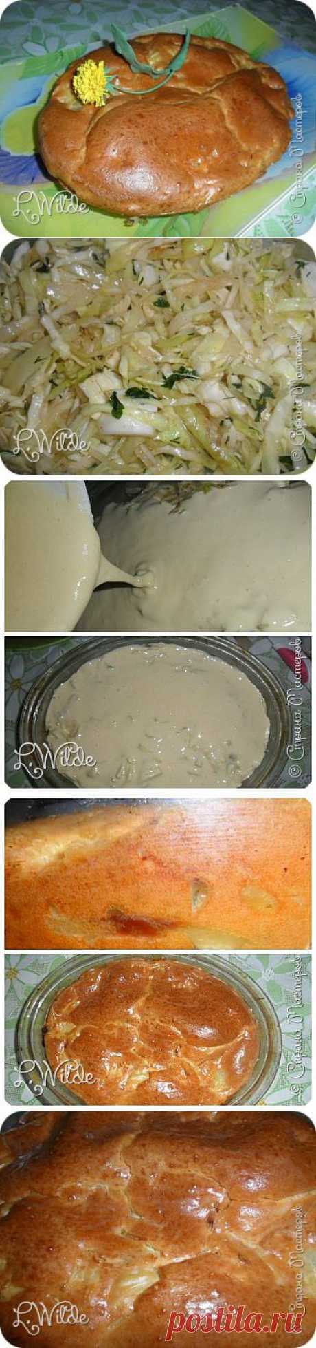 Моментальный пирог с капустой заливной!