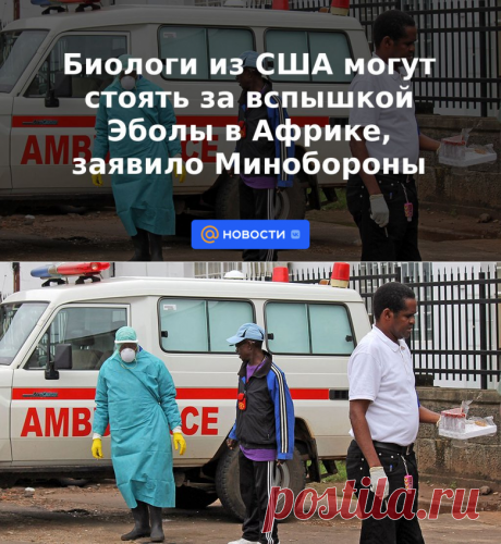 Биологи из США могут стоять за вспышкой Эболы в Африке, заявило Минобороны | 10 марта 2023 - Новости Mail.ru