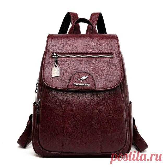Vintd High Quality Vintage Leather Backpack What more can you want from an adorable backpack like this? Beautiful designed and crafted from high-quality material. This backpack really will get people asking where you got it from. Main Material: Genuine Leather Style: vintage Closure Type: Cover Technics: Embossing Exterior: Silt Pocket Rain Cover: Yes Carrying S