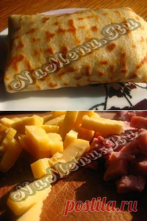 Блинчики с ветчиной и сыром