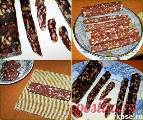 Натуральная сыро-вяленая колбаса - Простые рецепты Овкусе.ру