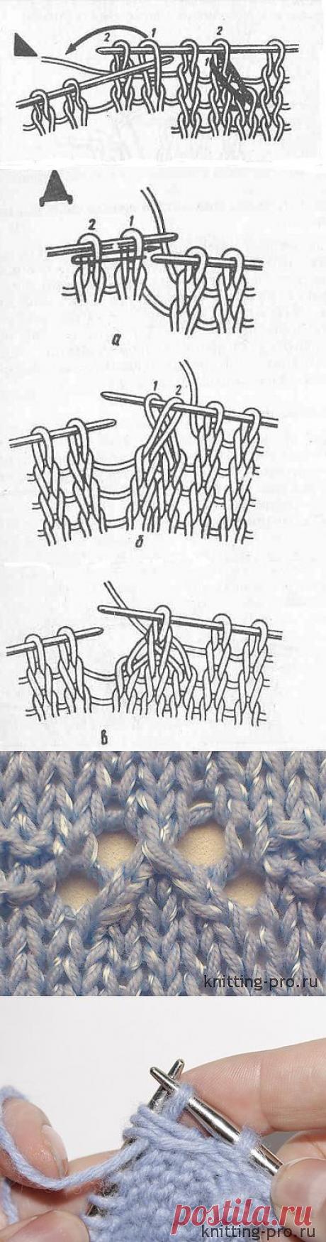 Век вяжи - век учись! Способы провязывания 3-х петель вместе спицами.