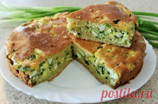 Выпечка на скорую руку - заливной пирог с луком и яйцом | Вкусные рецепты | Яндекс Дзен