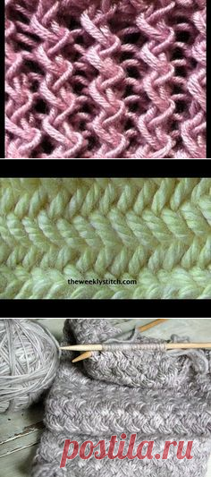 Different version of the herringbone.  Easy tutorial to follow | Time to knit | Herringbone Stitch, Herringbone and Stitches