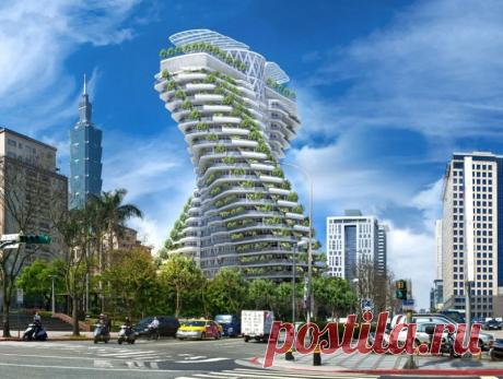 Башня Agora Garden в Тайване Студия Vincent Callebaut Architects выиграла в 2010 году конкурс на право проектирования и строительства новой жилой башни в городе Тайбэй, Тайвань. Проект с 40 роскошными апартаментами получил название Agora Garden. Его вертикальная структура вдохновлена ​​двойной спиралью ДНК - источник...