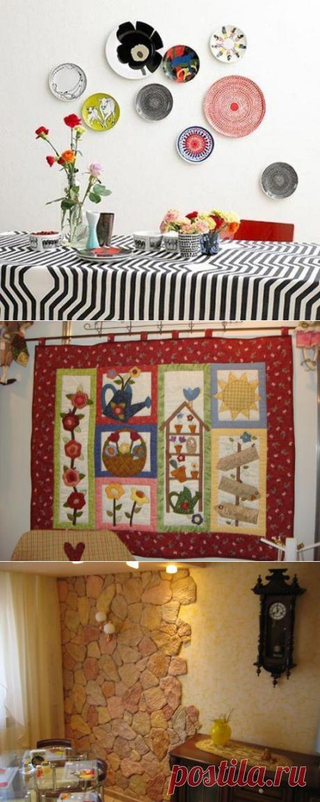 Как оформить стены в кухне: варианты декора кухонных стен