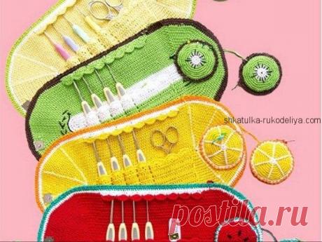 Органайзер для крючков. Вязаный крючком органайзер для рукодельниц | Шкатулка рукоделия. Сайт для рукодельниц.