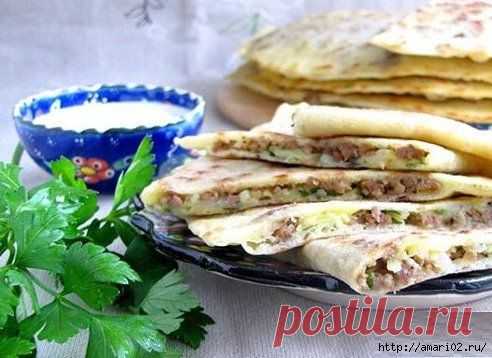 Турецкие лепёшки с начинкой..
