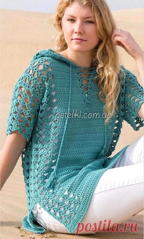 Туника крючком. Просто, но красиво! Схема
