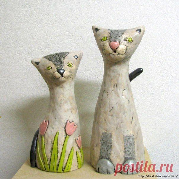 Лепим кота из глины — Поделки с детьми