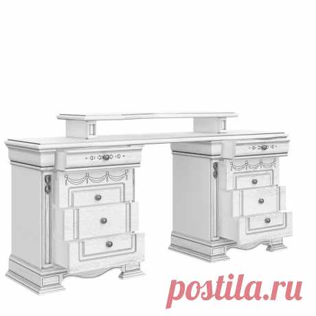 Стол двухтумбовый массив + МДФ белого цвета купить по цене 87 300 руб. в Москве — интернет-магазин Chudo-magazin.ru