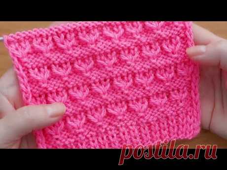 Красивый узор спицами для детской кофточки, туники, свитера