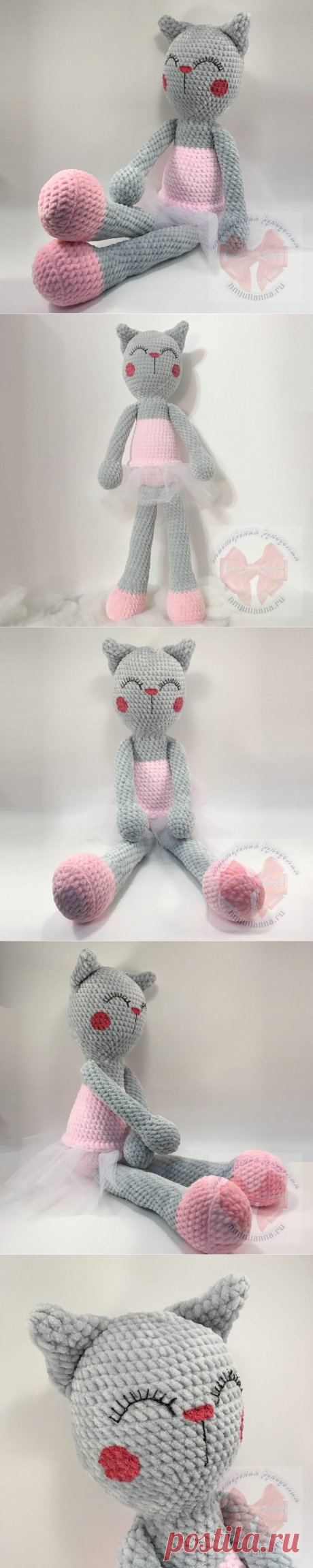 Плюшевая игрушка кошка балерина, светло серая, 36 - 56 см Купить!Мастерская рукоделия Анны Ганоцкой