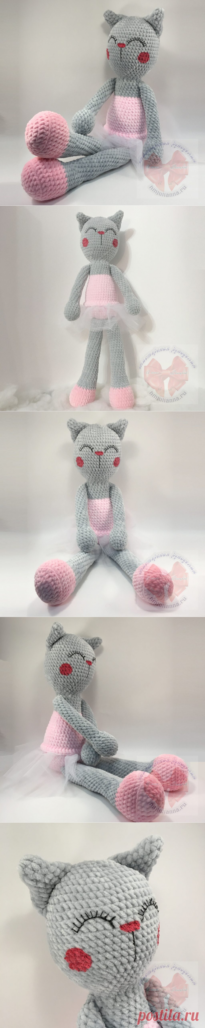 Плюшевая игрушка кошка балерина, светло серая, 36 - 56 см Купить!Мастерская рукоделия Анны Ганоцкой