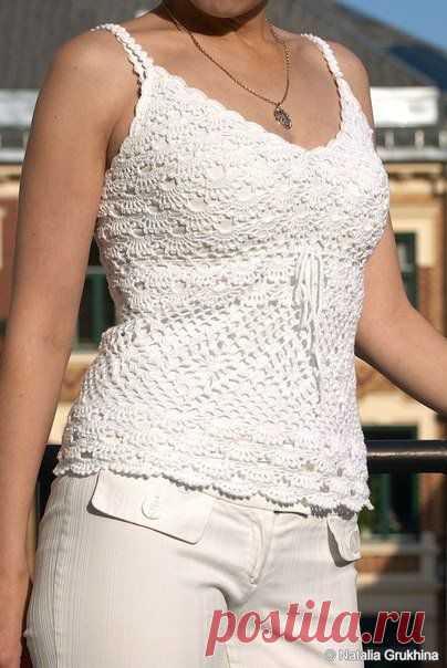 Ажурный топ на лето.