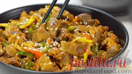 Рецепт: Куриные желудки по-корейски на RussianFood.com